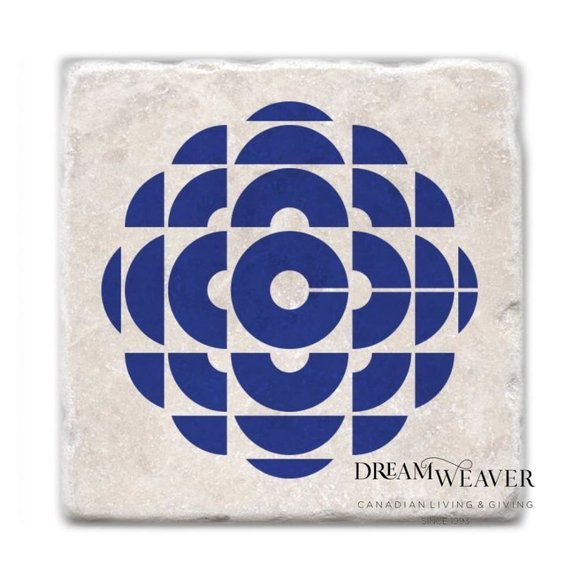 CBC Radio 1986-1992 Retro Marble Coasters | Set of 4 - Picture 1 of 3